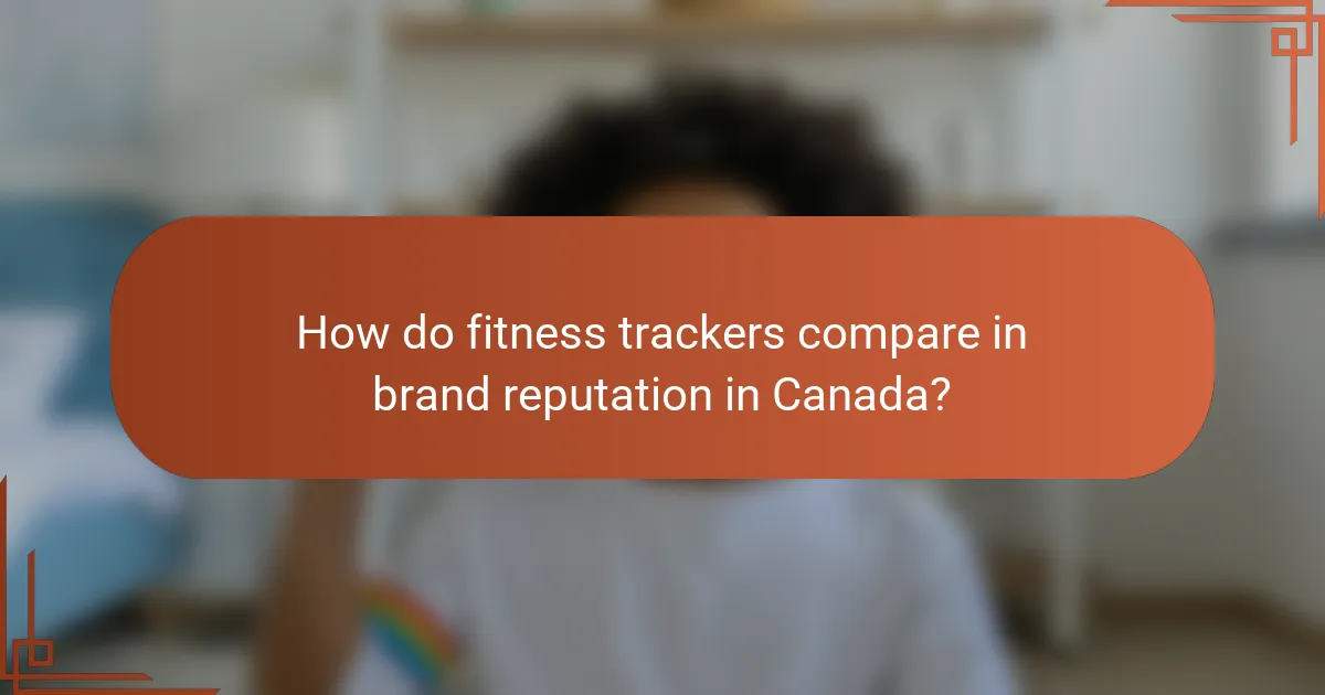 How do fitness trackers compare in brand reputation in Canada?