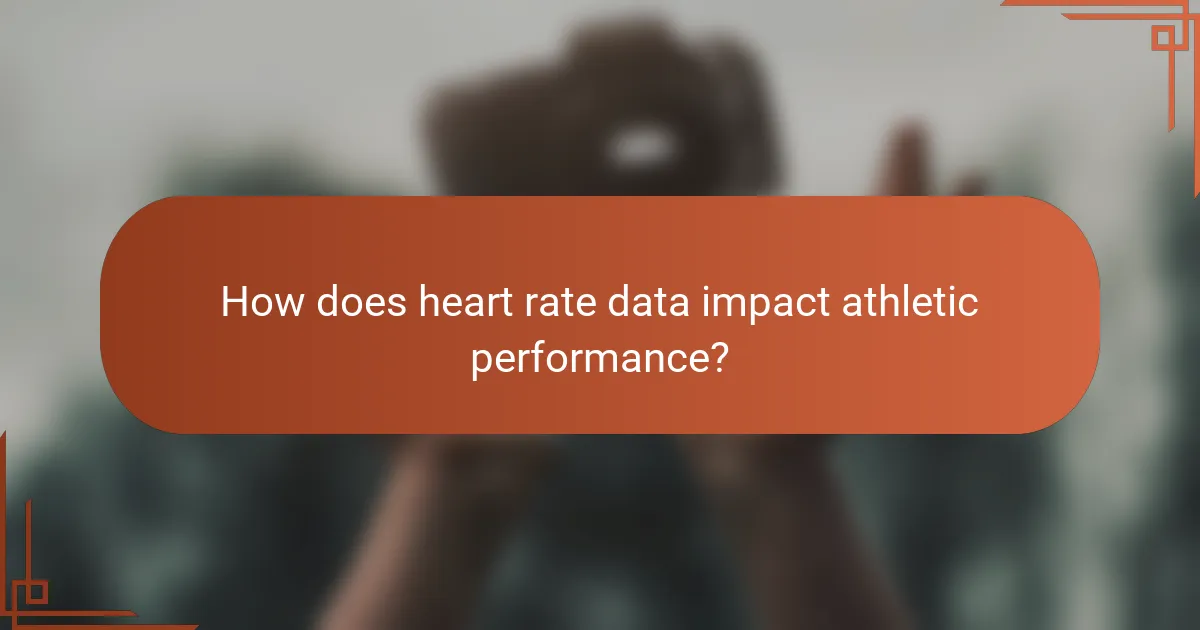 How does heart rate data impact athletic performance?