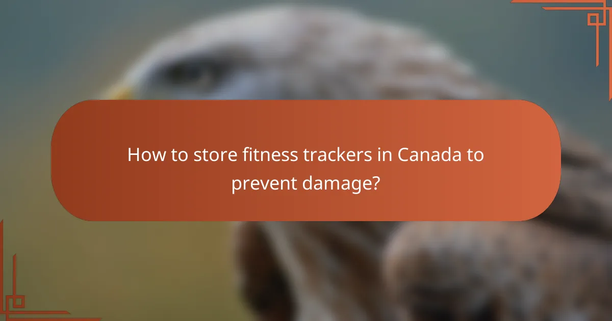 How to store fitness trackers in Canada to prevent damage?