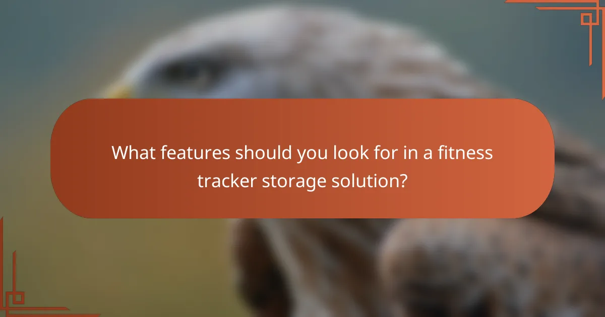 What features should you look for in a fitness tracker storage solution?